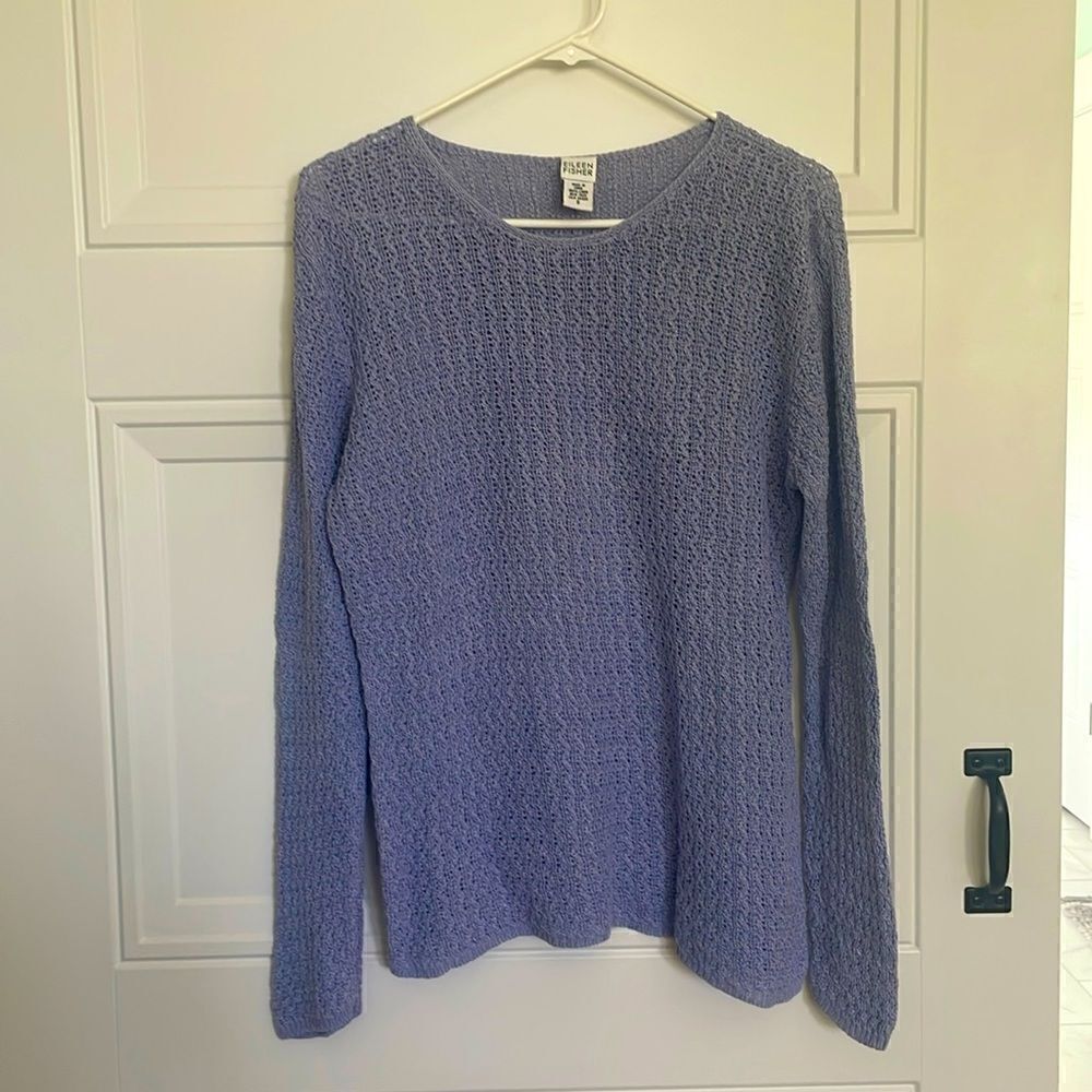 Eileen Fisher Periwinkle Blue Linen Sweater